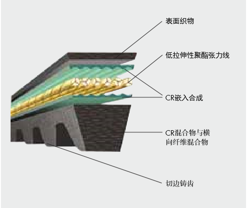 S=C PLUS 切边铸齿三角带 ZX