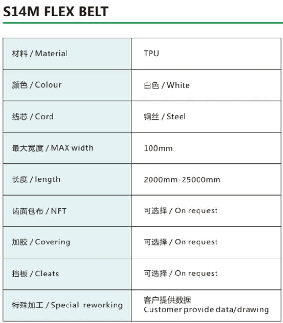 S=C PLUS 聚氨酯同步带 S14M